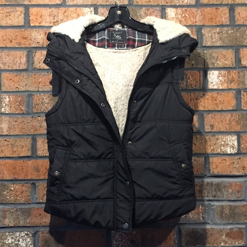 COTTON ON - LIGHT WEIGHT - BLACK HOODED VEST - Picture 11 of 11